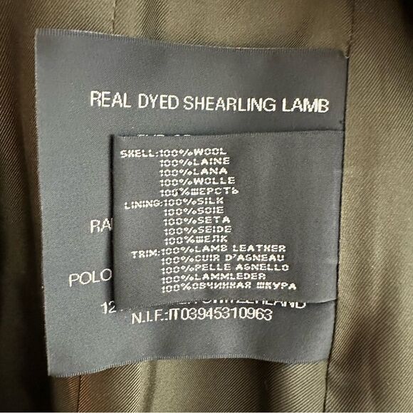 Ralph Lauren * Black Label Olive Glen Plaid Wool Blazer with Shearling Collar - Picture 11 of 16